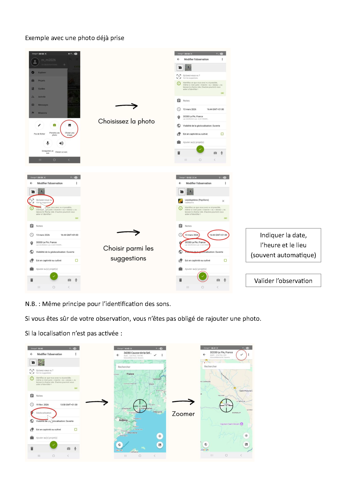 Guide inaturalist partie4